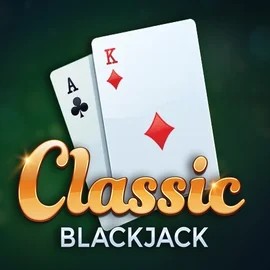 Classic Blackjack online game logo by Red Tiger Gaming on stakeprixx.fr