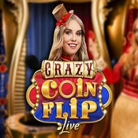 Crazy Coin Flip slot logo by Evolution at Stakeprix Casino